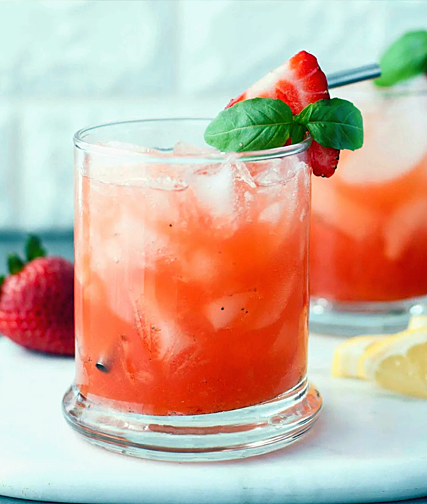 Strawberry Bourbon Smash